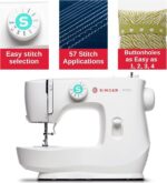 SINGER M1500 Lightweight & Portable Sewing Machine with Accessory Kit | 57 Stitch Applications, LED Light & 4-step Buttonhole | Great for Quilting, Crafts & Mending - Image 6