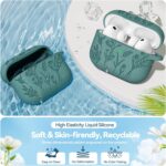 for Airpods Pro 3 Case, Flower Engraved Cases for Apple AirPods Pro 3rd Generation 2025, Soft Silicone Cover for Women Girly with Cleaning Kit & Keychain, Anti-Scratch, Shockproof - Image 6
