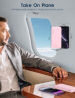 Portable Charger, 12000mAh 22.5W Fast Charging Power Bank with Built-in Cables & Wall Plug, Travel Essentials External Battery Pack, USB C Battery Phone Charger for iPhone, iPad, Samsung Pink - Image 9