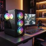 STGAubron Gaming PC Desktop, Intel Core i7 up to 3.9G, Radeon RX 580 8G, 16GB RAM, 512GB SSD, WiFi 6, BT 5.0, RGB Fan x 4, Windows 11 Home - Image 6