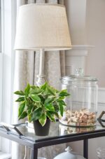 Oairse Artificial Plants Indoor Small Fake Plants in Pots Faux Pothos N‘ Joy Potted Plant Fake Indoor Plants with Black Pots for Bathroom Living Room Office Desk Shelves - Image 6