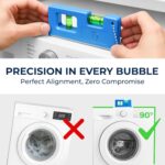 Anti Vibration Pads for Washing Machine with Tank Tread Grip | 4 Pack + Level | Fits Most Round Feet up to 1.75” | Stops Washer Dryer from Moving | Rubber Antivibration Stabilizer for Leveling Washer - Image 5