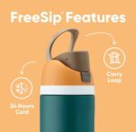 Owala FreeSip Insulated Stainless Steel Water Bottle with Straw for Sports, Travel, and School BPA-Free Sports Water Bottle, 40 oz, Boneyard - Image 4