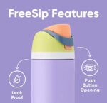 Owala FreeSip Insulated Stainless Steel Water Bottle with Straw for Sports, Travel, and School BPA-Free Sports Water Bottle, 40 oz, Boneyard - Image 5