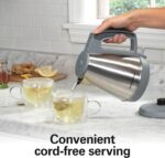 Hamilton Beach 1 Liter Electric Kettle, Water Boiler & Heater, Fast 1500 Watts, BPA Free Interior, Cordless Serving, Auto-Shutoff and Boil-Dry Protection, Cord Wrap, Stainless Steel (41065) - Image 5