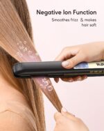 Wavytalk Hair Straightener, 100% Pure Titanium Flat Iron Hair Straightener Dual Voltage Creates Silky Hair Instantly, 1 Inch Flat Iron 170℉-450℉ - Image 4
