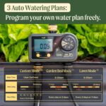 Vego 2 Zone Sprinkler Timer with Brass Inlet- Watering Timer for Garden Hose with Dual Channel Programmable Rain Delay/Manual Watering/Automatic Irrigation - Water Hose Timer for Yard Lawn - Image 3