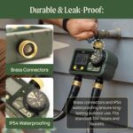 Vego 2 Zone Sprinkler Timer with Brass Inlet- Watering Timer for Garden Hose with Dual Channel Programmable Rain Delay/Manual Watering/Automatic Irrigation - Water Hose Timer for Yard Lawn - Image 8