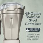 Vitamix 48-Ounce Stainless-Steel Blender Container with SELF-DETECT, Dishwasher-Safe, BPA-Free Clear Lid, Laser-Cut Stainless-Steel Blades, Compatible with All Full-Size Vitamix Blenders - Image 3
