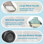 BJPKPK Half Gallon Insulated Water Bottles, 64oz Water Jug with Metal Handle & BPA Free Spout Lid, Dishwasher Safe Flasks, Large Stainless Steel Gym Sport Jugs, Chartreuse - Image 5