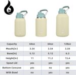 BJPKPK Half Gallon Insulated Water Bottles, 64oz Water Jug with Metal Handle & BPA Free Spout Lid, Dishwasher Safe Flasks, Large Stainless Steel Gym Sport Jugs, Chartreuse - Image 6