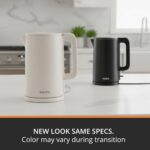 KRUPS 1.5L Electric Kettle Stainless Steel Cool Touch Interior, Fast Boiling, One Cup in 80 Seconds, Double Wall, Auto Off, Keep Warm, Hot Water Kettle Electric, Cordless, Black/White - Image 3