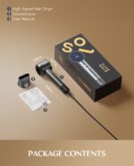 Fanttik Solo SonicDry H10 APEX 80% Faster Drying with 110,000 RPM Brushless Motor Hair Dryer, 56dB Low-Noise, 0.74lb LightFlow Blow Dryer, Ionic Tech for Travel, Home, Salon - Grey - Image 10