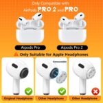 4 Pairs Replacement Ear Tips for AirPods Pro 2nd/1st Generation with Portable Storage Box & Cleaner Pen,Noise Reduction Holewith & Built-in dust Guard Screen,Silicone EarTips(White) - Image 4