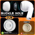 4 Pairs Replacement Ear Tips for AirPods Pro 2nd/1st Generation with Portable Storage Box & Cleaner Pen,Noise Reduction Holewith & Built-in dust Guard Screen,Silicone EarTips(White) - Image 8