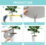 6/12 Pcs 11.8" Plant Protector from Cats Indoor with 6 Pcs Metal Stakes, Cuttable Pot Cover from Animals - Image 4