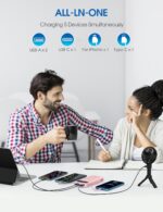 Portable Charger, 12000mAh 22.5W Fast Charging Power Bank with Built-in Cables & Wall Plug, USB C External Battery Pack with LED Display, Travel Essential Charging Bank for iPhone, iPad, Samsung Pink - Image 7