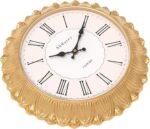 Abdurey 12 Inch Gold Sunflower Decorative Wall Clock, Boho Decor Wall Clocks for Living Room,Kitchen,Farmhouse,Bedroom,Bathroom - Image 4