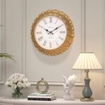 Abdurey 12 Inch Gold Sunflower Decorative Wall Clock, Boho Decor Wall Clocks for Living Room,Kitchen,Farmhouse,Bedroom,Bathroom - Image 5