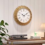 Abdurey 12 Inch Gold Sunflower Decorative Wall Clock, Boho Decor Wall Clocks for Living Room,Kitchen,Farmhouse,Bedroom,Bathroom - Image 7