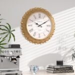 Abdurey 12 Inch Gold Sunflower Decorative Wall Clock, Boho Decor Wall Clocks for Living Room,Kitchen,Farmhouse,Bedroom,Bathroom - Image 8