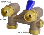HYDRO MASTER Washing Machine Shut Off Valve，1/2" Male Pipe Thread × 3/4" Outlet Hose Thread. - Image 4
