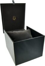 Bulova Men's Stainless Steel 3-Hand Calendar Date Quartz Watch with Black Leather Strap, Rectangle Dial Style: 96B107 - Image 5