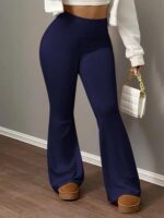 Yoga Pants for Women Wide Leg High Waist Workout Flare Leggings Tummy Control Casual Pants - Image 5