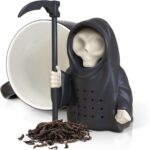 Genuine Fred Grim Steeper Reusable Silicone Tea Infuser, Black Grim Reaper Design, Fun and Clever Kitchen Gadget for Tea Lovers and Enthusiasts - Image 4