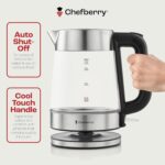 Electric Kettle for Boiling Hot Tea & Water | 1.7L Stainless Steel Borosilicate Glass Boiler With No Plastic, Automatic Shutoff, BPA Free, Fast Heating Technology (Black) - Image 9