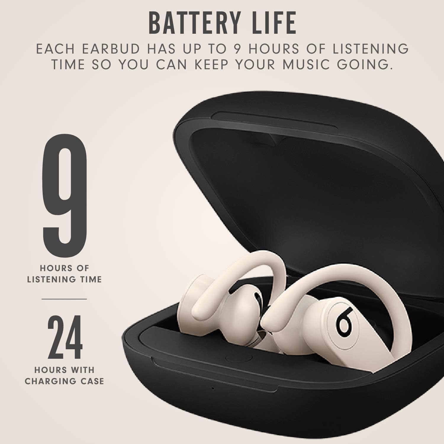 Beats Powerbeats Pro Wireless Earbuds - Apple H1 Headphone Chip, Class 1 Bluetooth Headphones, 9 Hours of Listening Time, Sweat Resistant, Built-in Microphone - Ivory - Image 7