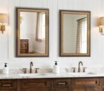 Vintage Gold Mirror, 36 Inches x 24 Inches Black Gold Baroque Wall Mirror with Handmade Aged Gold Carved Solid Wood Frame for Fireplace Mantel, Entryway - Image 3