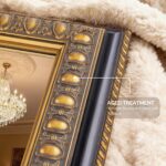 Vintage Gold Mirror, 36 Inches x 24 Inches Black Gold Baroque Wall Mirror with Handmade Aged Gold Carved Solid Wood Frame for Fireplace Mantel, Entryway - Image 4