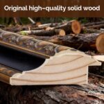 Vintage Gold Mirror, 36 Inches x 24 Inches Black Gold Baroque Wall Mirror with Handmade Aged Gold Carved Solid Wood Frame for Fireplace Mantel, Entryway - Image 5