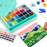 HIMI Gouache Paint Set, 48 Colors x 0.4oz, Twin Cup Jelly Design, bouns 3 Brushes & a Palette, Non-Toxic, Opaque Guache Paint for Canvas and Watercolor Paper - Perfect for Beginners, Students, Artists - Image 7