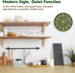 Silent Wall Clock Non-Ticking Battery Operated – Modern Olive Green Analog Wall Clock for Living Room, Kitchen, Office, Bedroom – Stylish Home Wall Decor Clock, 10 Inch - Image 3