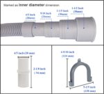 6.5ft Washing Machine Drain Hose Extension Kit - Universal for Washer, Dishwasher & Dehumidifier, 7-Piece Set with U-Bracket, 4 Clamps & Adapter - Image 4