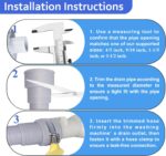 6.5ft Washing Machine Drain Hose Extension Kit - Universal for Washer, Dishwasher & Dehumidifier, 7-Piece Set with U-Bracket, 4 Clamps & Adapter - Image 5