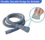 6.5ft Washing Machine Drain Hose Extension Kit - Universal for Washer, Dishwasher & Dehumidifier, 7-Piece Set with U-Bracket, 4 Clamps & Adapter - Image 6