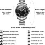 OLEVS Men's Stainless Steel Watch, Big Face Easy to Read Analog Quartz Dress Watches, Classic Rotating Bezel Waterproof Luminous Hands Date Mens Wristwatch - Image 7