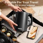 Dezin 0.8L Electric Kettle, Small Electric Kettle with Double Wall Construction, 304 Stainless Steel Electric Tea Kettle for Business Trip, Portable Travel Kettle with Auto Shut-Off - Image 3