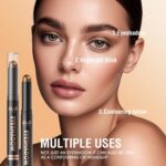 LANGMANNI 8Colors Dual-Ended Cream Eyeshadow Stick Set – Silky Smooth, Waterproof & Transfer-Proof, Built-in Blender Brush, All-Day Matte & Shimmer Wear Eye Makeup(#A) - Image 4