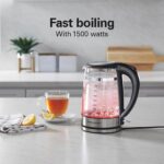 Hamilton Beach Double Wall 1.7L Electric Kettle, Water Boiler & Heater, Built-In Mesh Filter, Auto-Shutoff & Boil-Dry Protection, Cordless Serving, Variable LED Indicator, Glass (40850) - Image 7