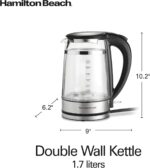 Hamilton Beach Double Wall 1.7L Electric Kettle, Water Boiler & Heater, Built-In Mesh Filter, Auto-Shutoff & Boil-Dry Protection, Cordless Serving, Variable LED Indicator, Glass (40850) - Image 9
