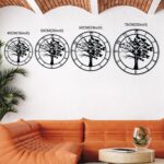 20inch/50cm Large Tree of Life Wall Clocks for Living Room Decor,Bedroom,Battery Operated Metal Big Decorative Silent Non Ticking Wall Clock for Farmhouse(Tree of Life, 20 inches) - Image 3