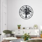 20inch/50cm Large Tree of Life Wall Clocks for Living Room Decor,Bedroom,Battery Operated Metal Big Decorative Silent Non Ticking Wall Clock for Farmhouse(Tree of Life, 20 inches) - Image 6