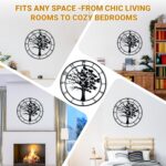 20inch/50cm Large Tree of Life Wall Clocks for Living Room Decor,Bedroom,Battery Operated Metal Big Decorative Silent Non Ticking Wall Clock for Farmhouse(Tree of Life, 20 inches) - Image 9
