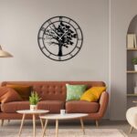 20inch/50cm Large Tree of Life Wall Clocks for Living Room Decor,Bedroom,Battery Operated Metal Big Decorative Silent Non Ticking Wall Clock for Farmhouse(Tree of Life, 20 inches) - Image 10