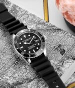 Stuhrling Original Men's Watch Dive Watch Silver 42 MM Case with Screw Down Crown Rubber Strap Water Resistant to 330 FT - Image 4