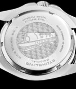 Stuhrling Original Men's Watch Dive Watch Silver 42 MM Case with Screw Down Crown Rubber Strap Water Resistant to 330 FT - Image 9